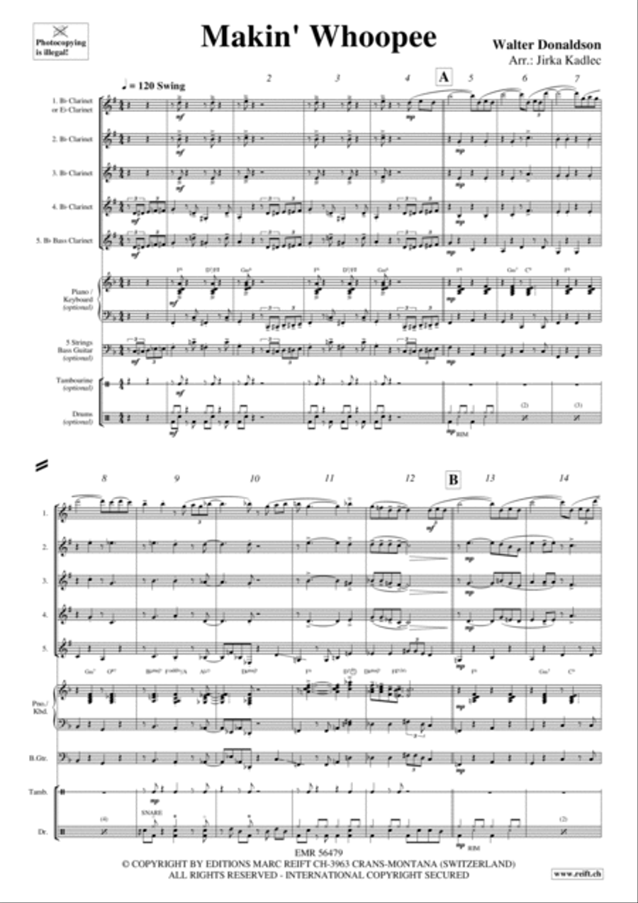 Makin' Whoopee Clarinet Quintet scores gallery preview page 3