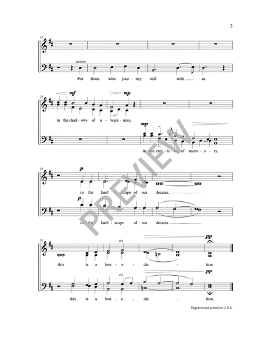 For Those Who Walked With Us 4-Part scores gallery preview page 3