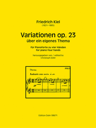 Variationen über ein eigenes Thema für Klavier zu vier Händen op. 23 (1861)