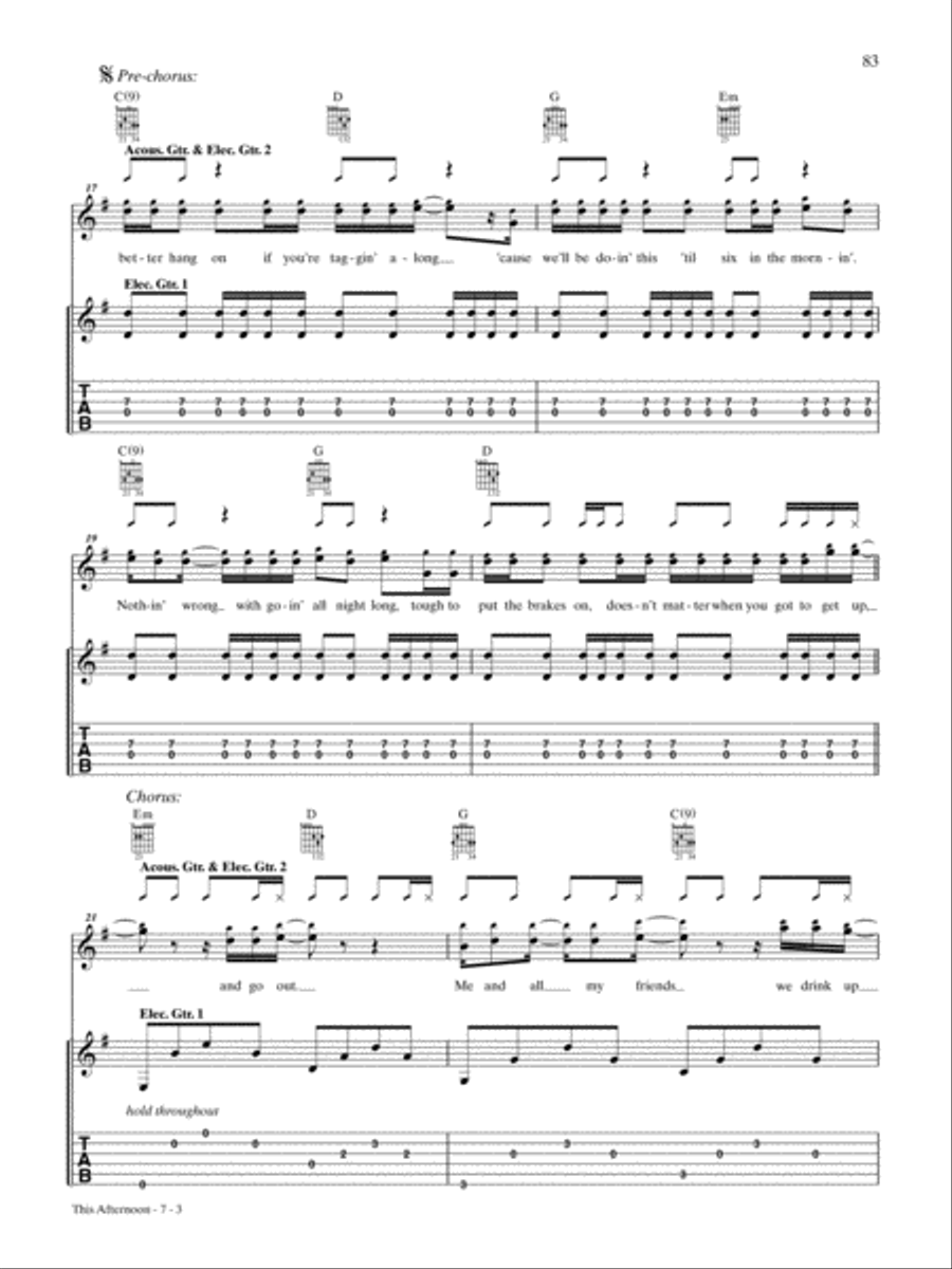 This Afternoon Guitar Tablature scores gallery preview page 3
