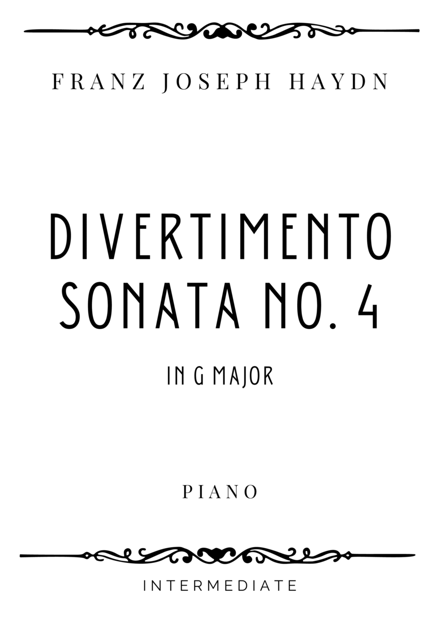 Haydn - Divertimento Sonata No. 4 in G Major - Intermediate Chamber Music scores gallery preview page 1