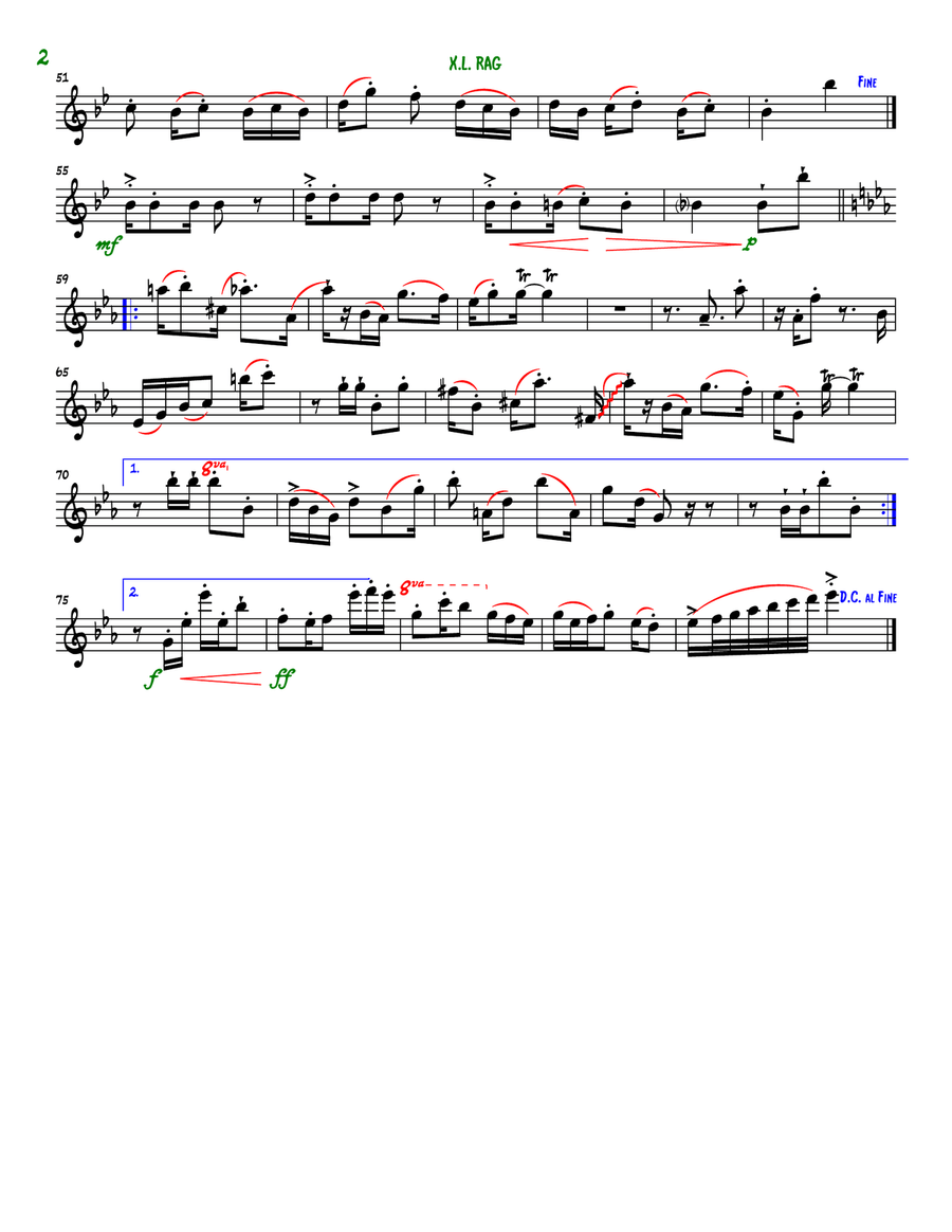 X.L. Rag (XL Rag) Woodwind Ensemble scores gallery preview page 2