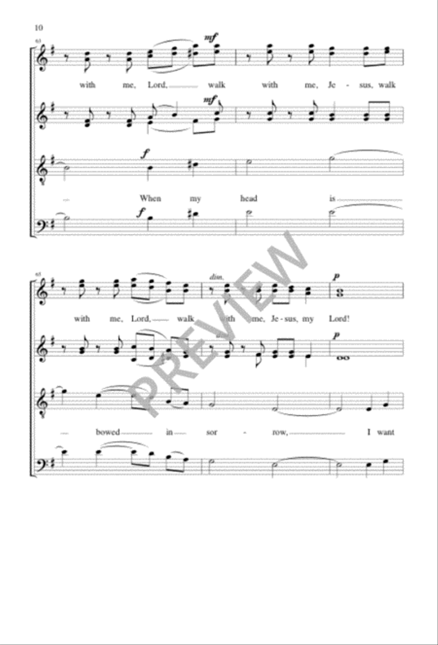 I Want Jesus to Walk with Me SSAATTBB scores gallery preview page 10