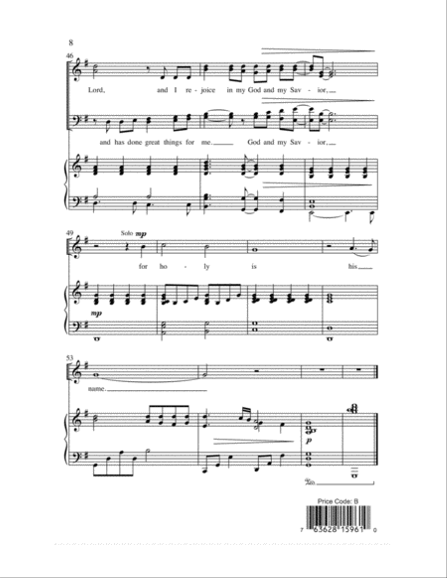 My Soul Glorifies the Lord (Mary's Magnificat) 4-Part scores gallery preview page 8