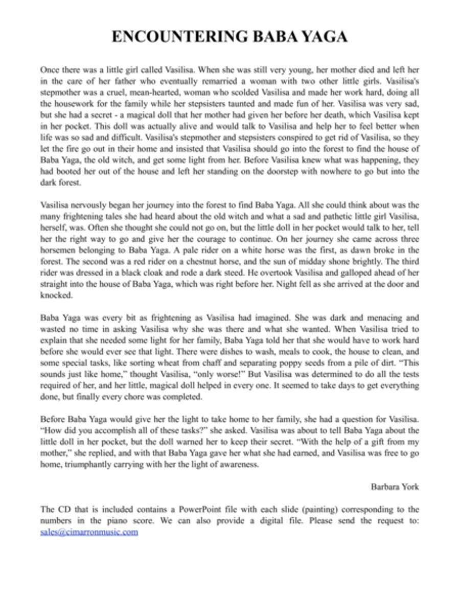 Encountering Baba Yaga Piano Accompaniment scores gallery preview page 1