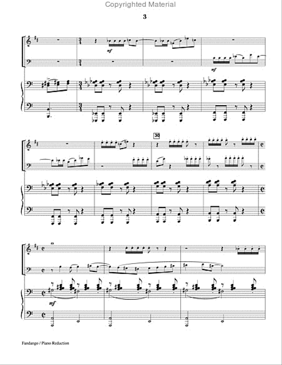 Fandango (piano reduction) Trumpet Solo scores gallery preview page 4