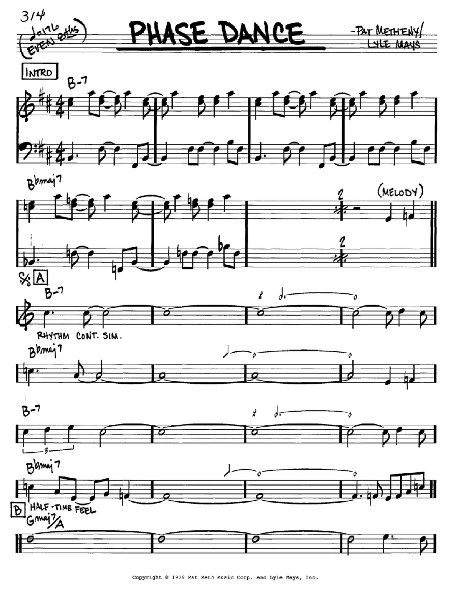 Phase Dance Phase Dance Piano scores gallery preview page 1
