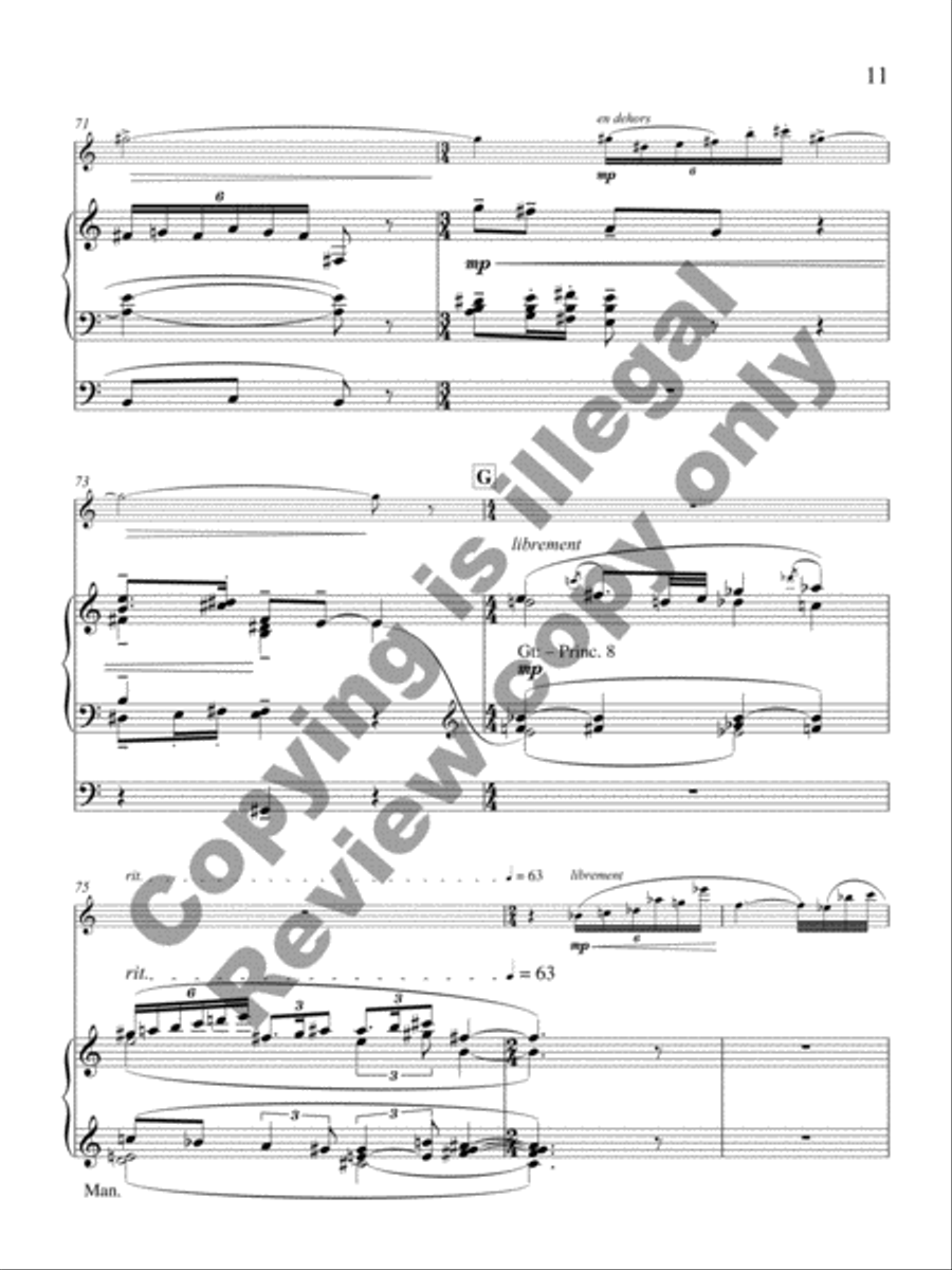Rêverie: Hommage à Francis Poulenc Alto Saxophone scores gallery preview page 8