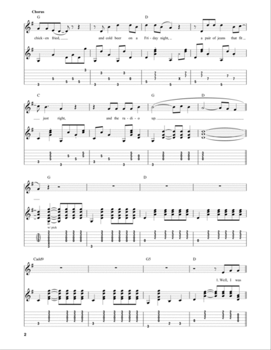 Chicken Fried Electric Guitar scores gallery preview page 2