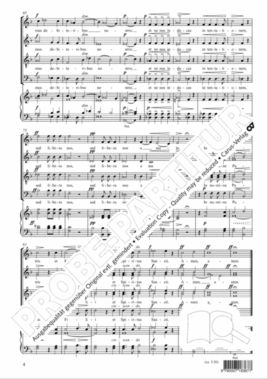 Pater noster Choir scores gallery preview page 5