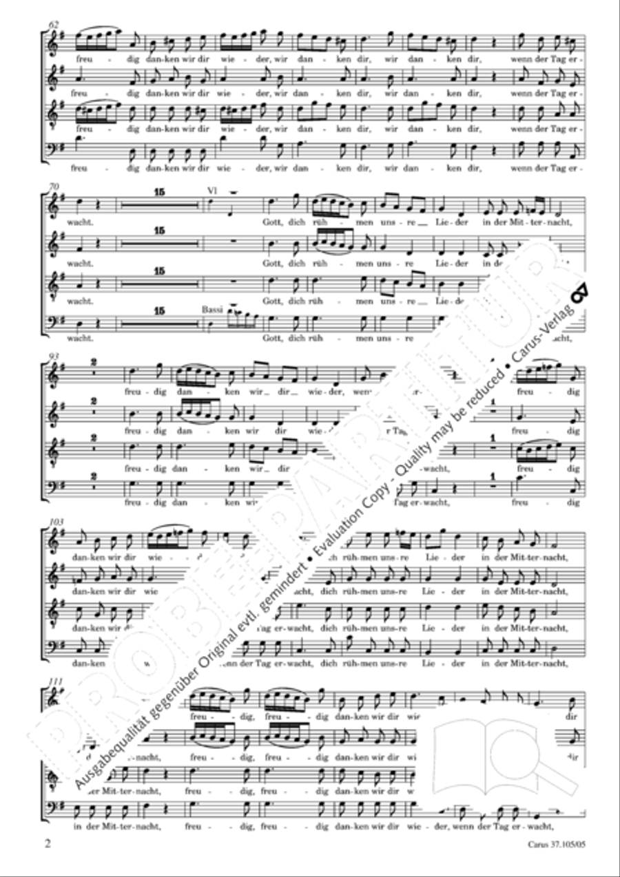 Die Freude der Hirten uber die Geburt Jesu 4-Part scores gallery preview page 3
