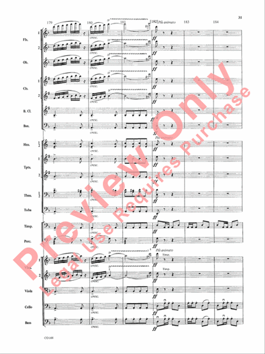 Bacchanale from Samson & Delilah (Score Only) Full Orchestra scores gallery preview page 34