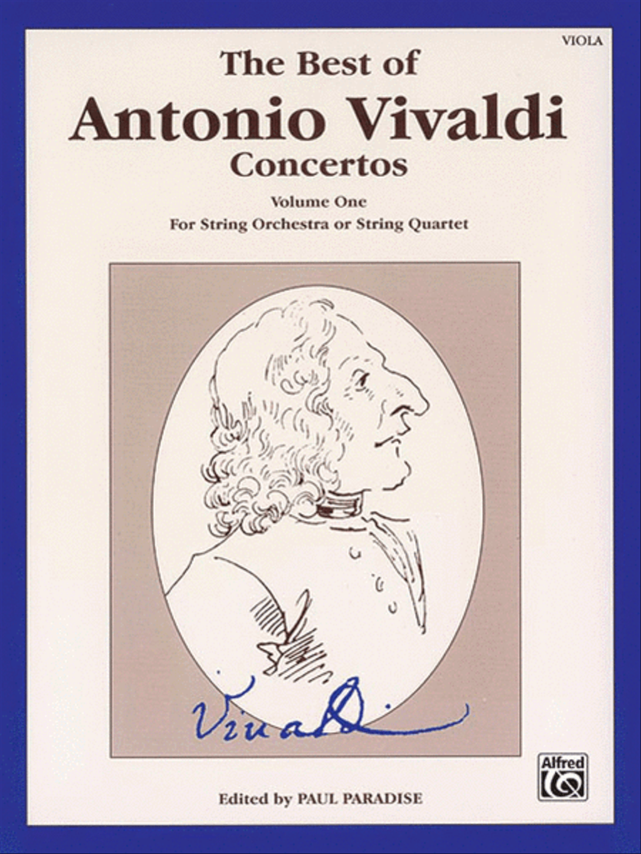 The Best of Antonio Vivaldi Concertos (For String Orchestra or String Quartet), Volume 1 String Orchestra scores gallery preview page 1