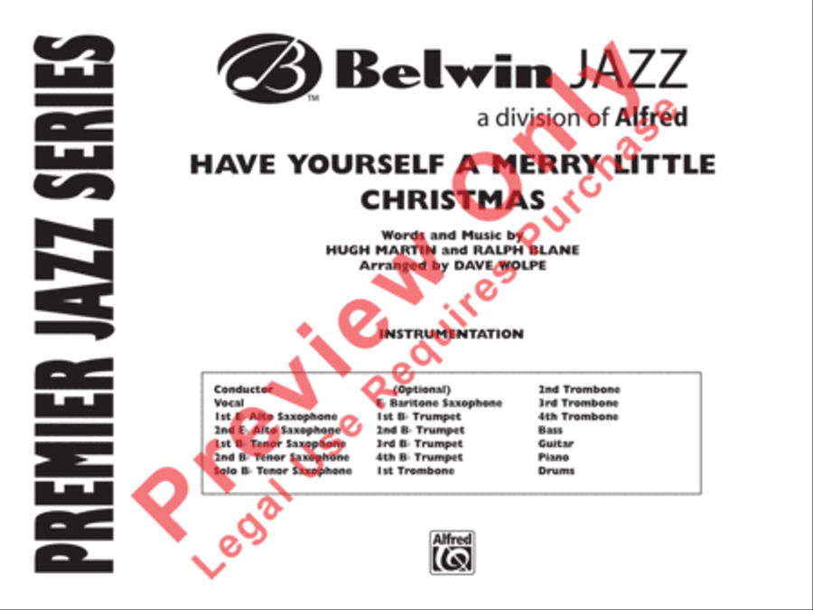 Have Yourself a Merry Little Christmas Jazz Ensemble scores gallery preview page 2