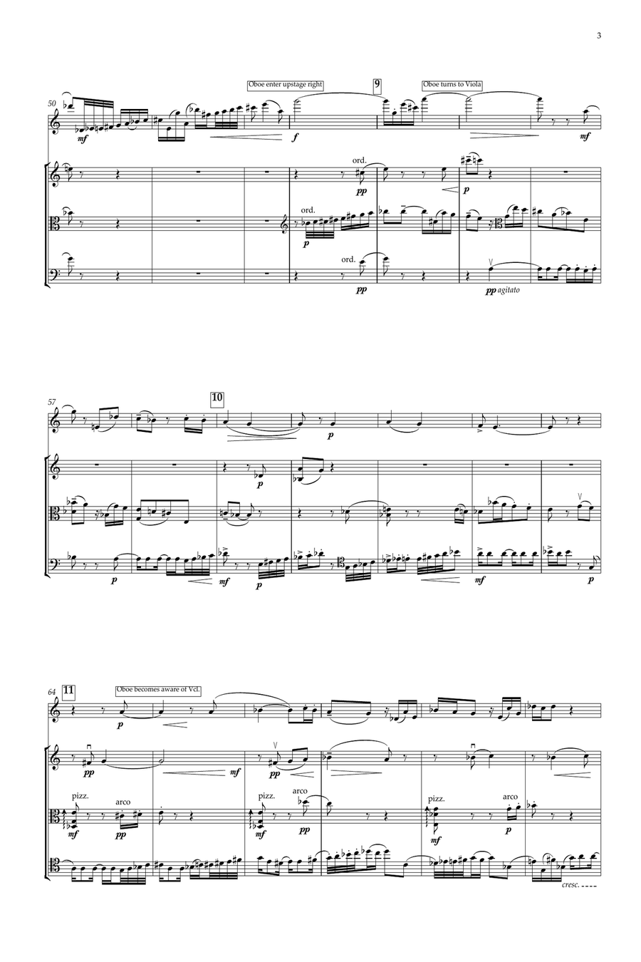 Cantilena for Oboe Quartet (full score) Woodwind Quartet scores gallery preview page 3
