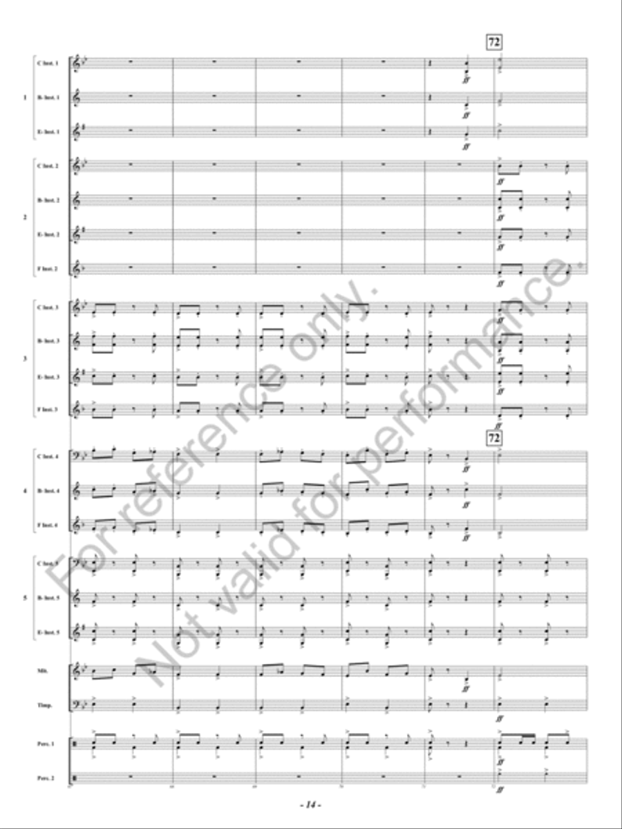 Infernal Galop Concert Band scores gallery preview page 15