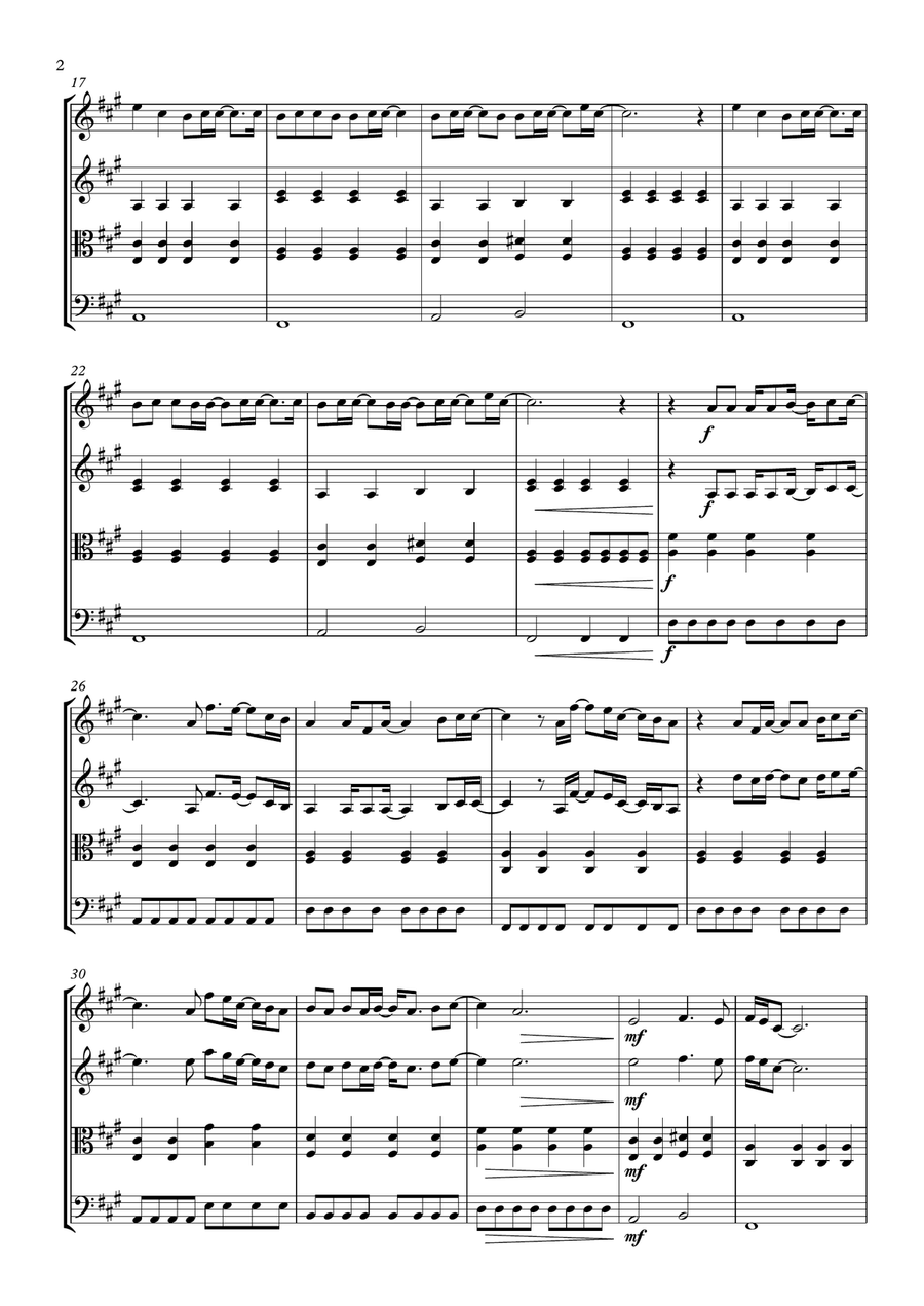 If I Had A Gun... String Quartet scores gallery preview page 2