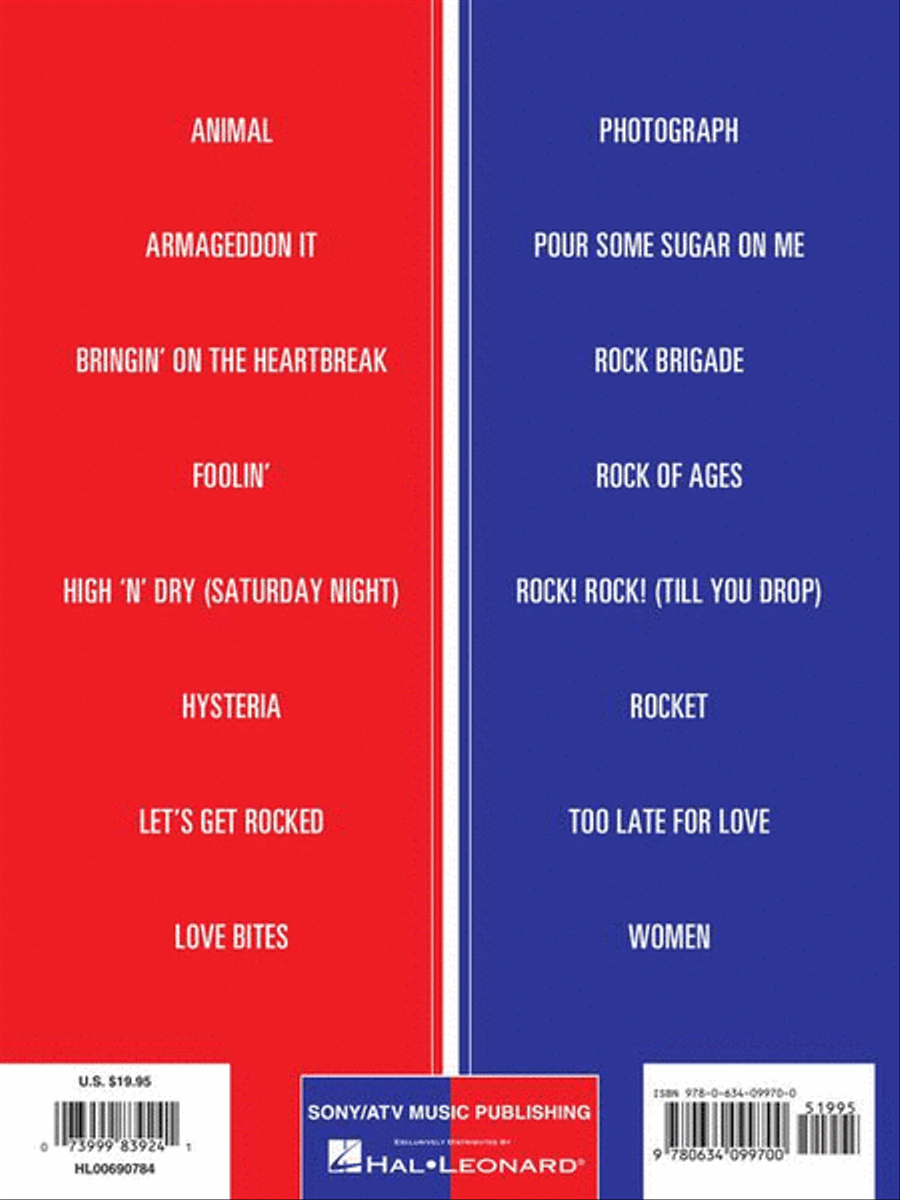 Best of Def Leppard Electric Guitar scores gallery preview page 7