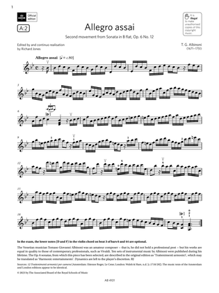 Allegro assai (Grade 7, A2, from the ABRSM Violin Syllabus from 2024)