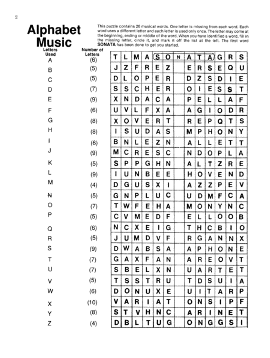 Advanced Music Mazes & Puzzles, Book I Games & Toys scores gallery preview page 2