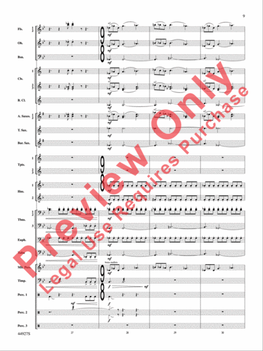 At the Movies with John Williams Concert Band scores gallery preview page 10