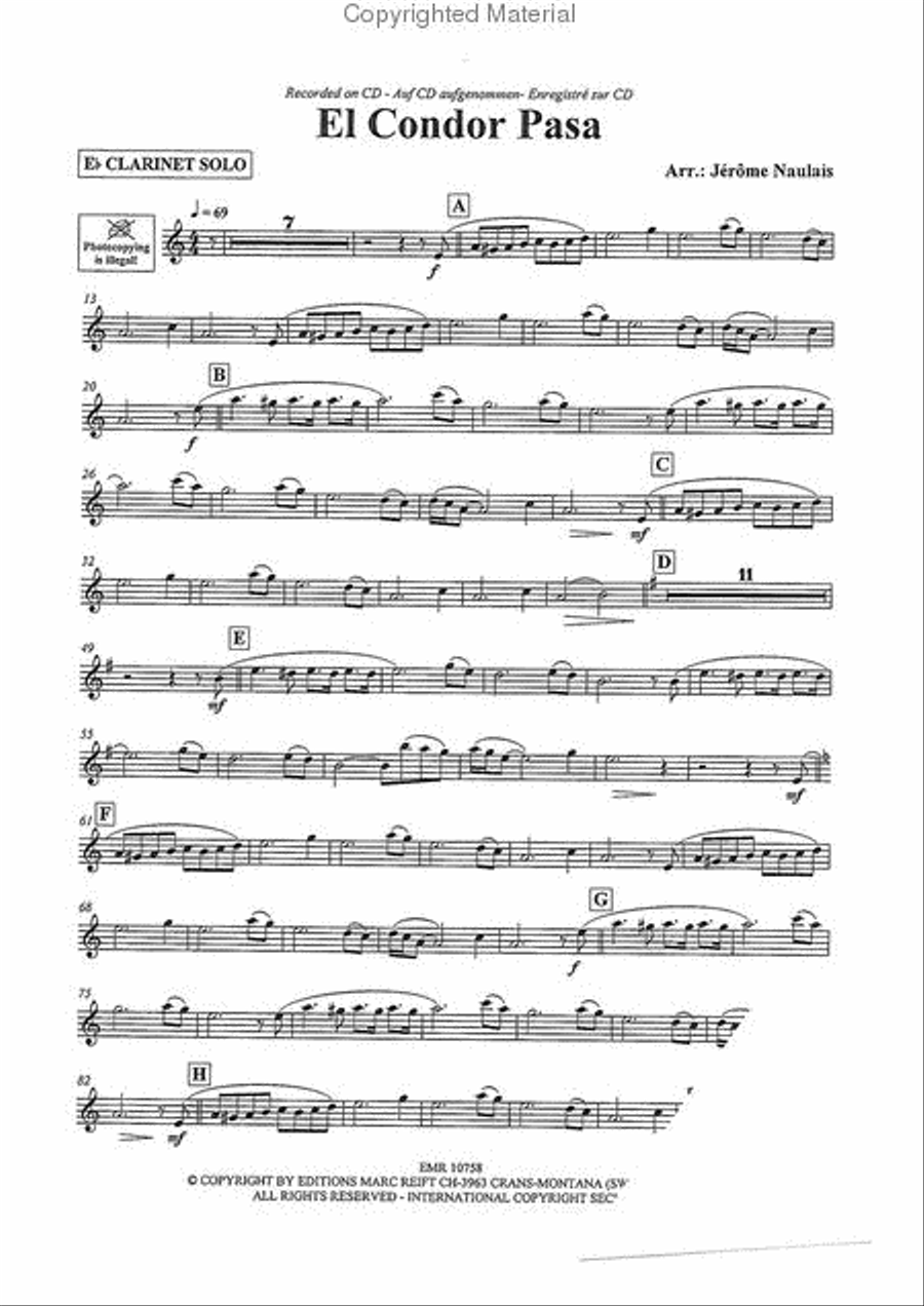 El Condor Pasa Concert Band scores gallery preview page 13
