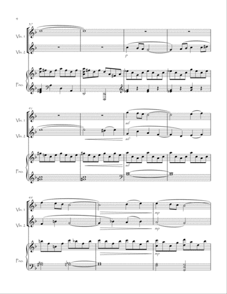 Reverie for Violin Duet and Piano String Duet scores gallery preview page 5