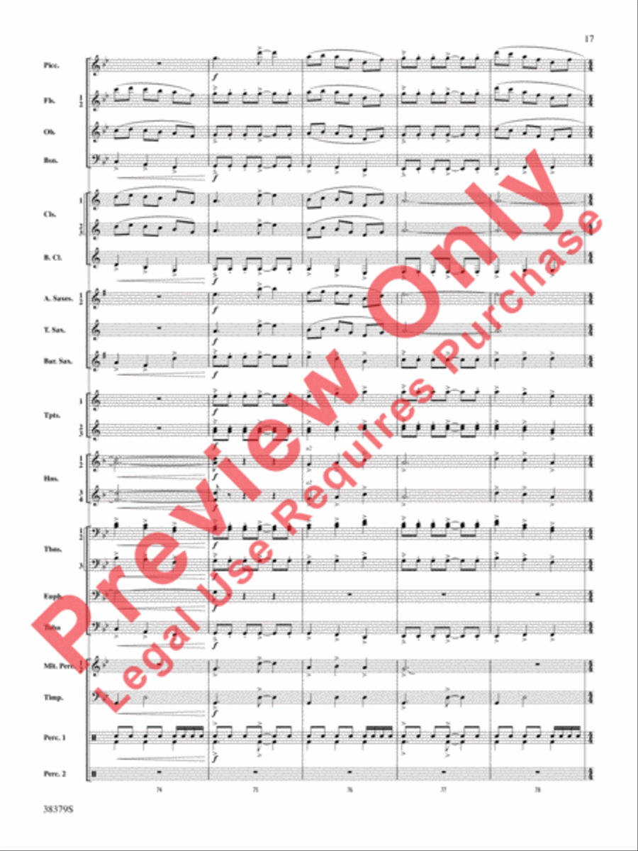 Vision Quest Concert Band scores gallery preview page 18