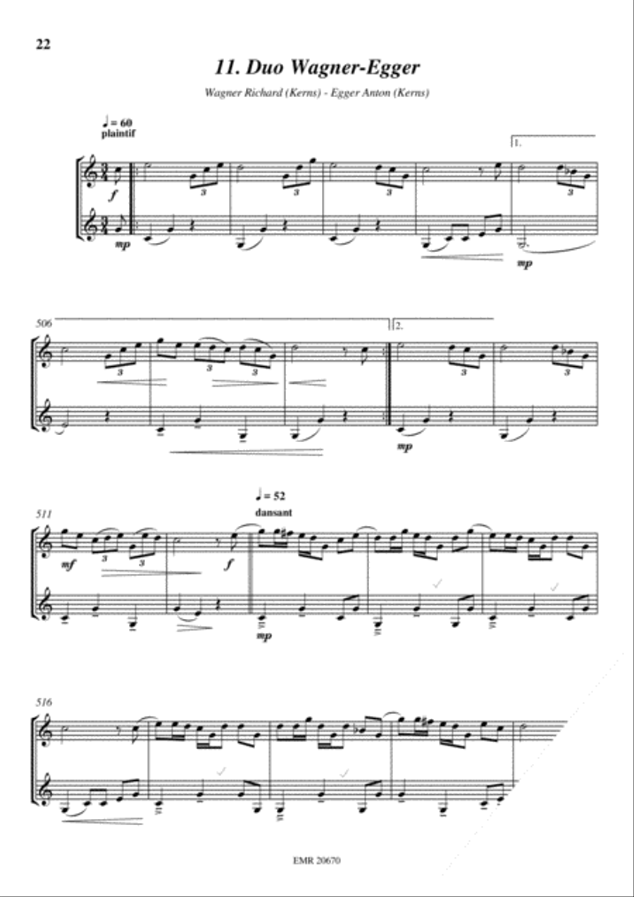 11 Duos Alphorn scores gallery preview page 13