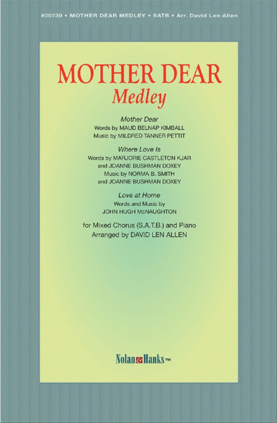 Mother Dear Medley 4-Part scores gallery preview page 1