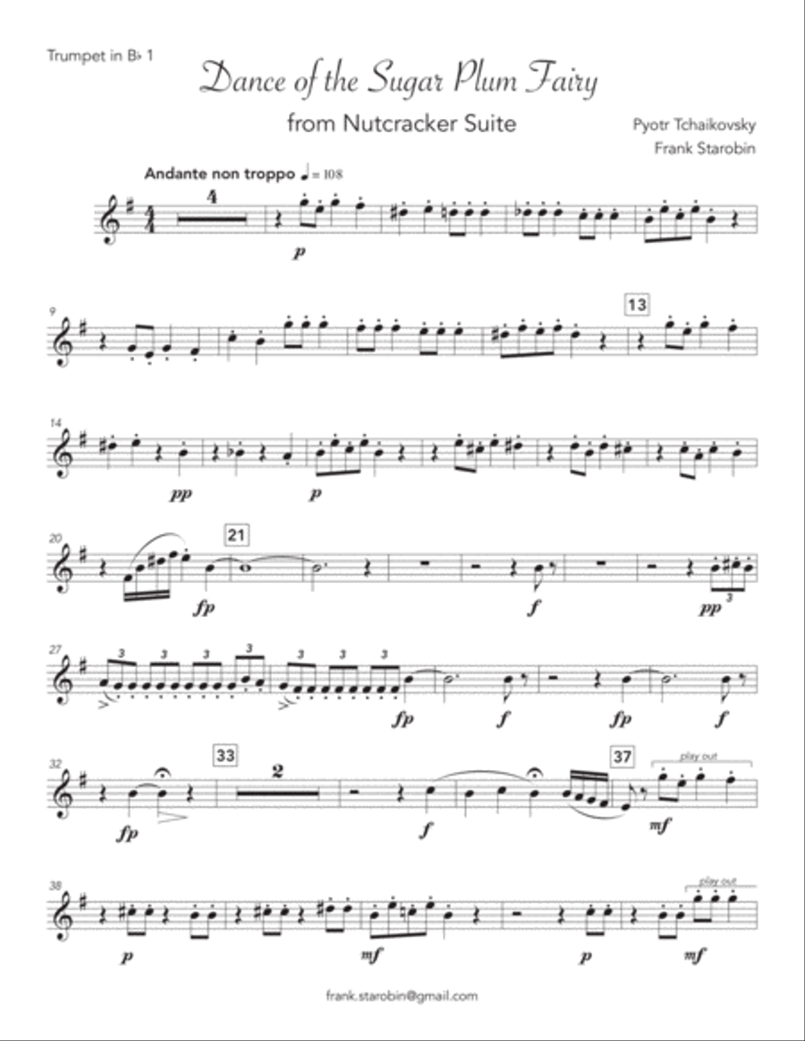 Dance of the Sugar Plum Fairy for Brass Quintet Brass Quintet scores gallery preview page 6