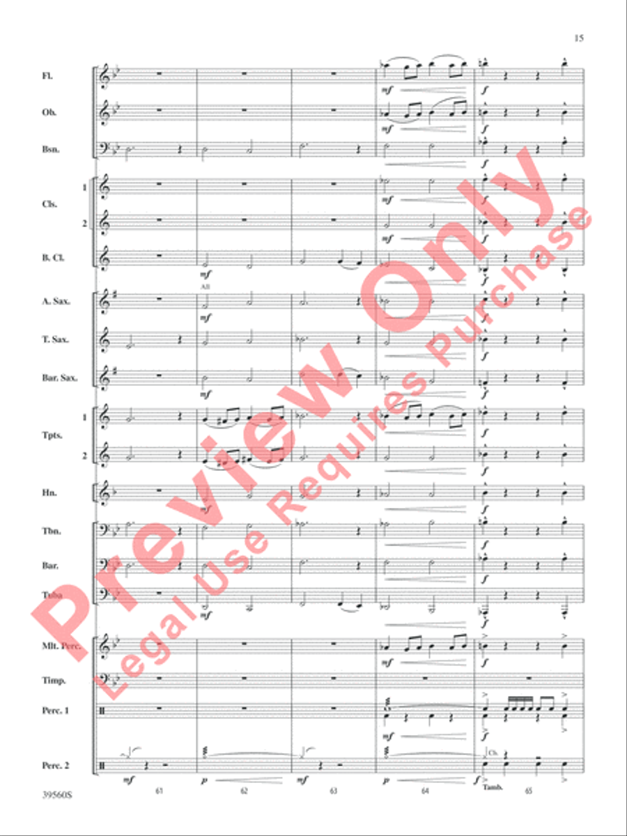 Pyramid of the Sun Pyramid of the Sun Concert Band scores gallery preview page 15
