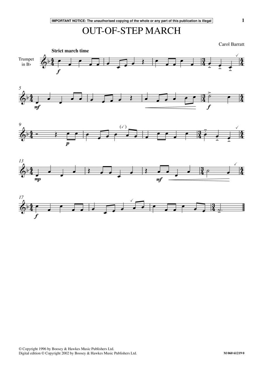 Out Of Step March Out Of Step March School and Community scores gallery preview page 1