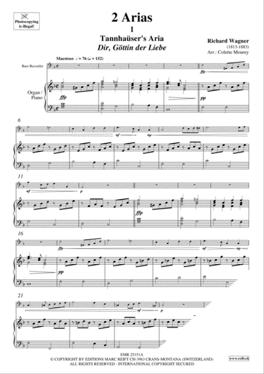 2 Arias 2 Arias Bass Recorder scores gallery preview page 3