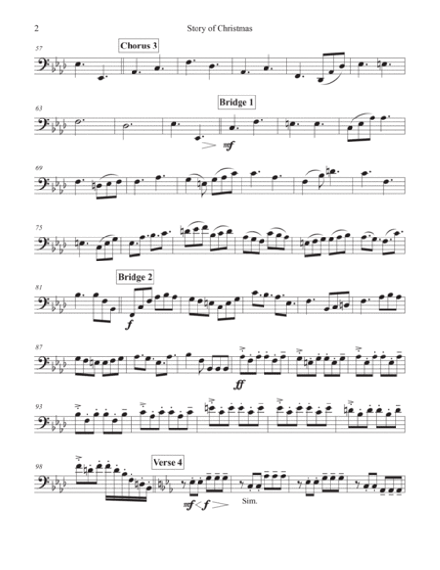 Story of Christmas Cello Solo scores gallery preview page 2