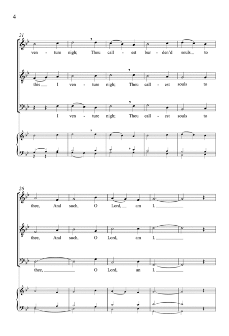 Lord, I approach thy mercy-seat 4-Part scores gallery preview page 2