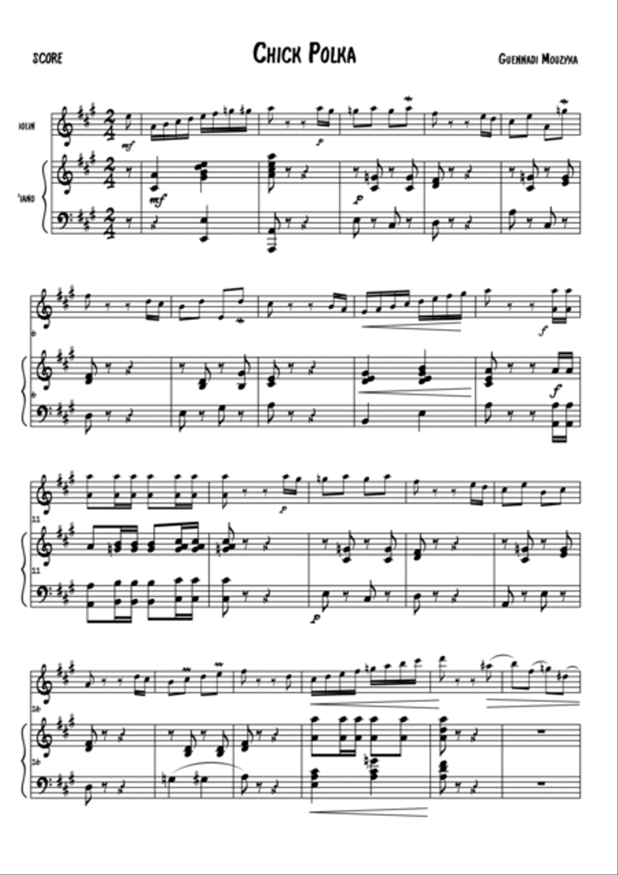 Chick Polka Piano Quartet scores gallery preview page 5