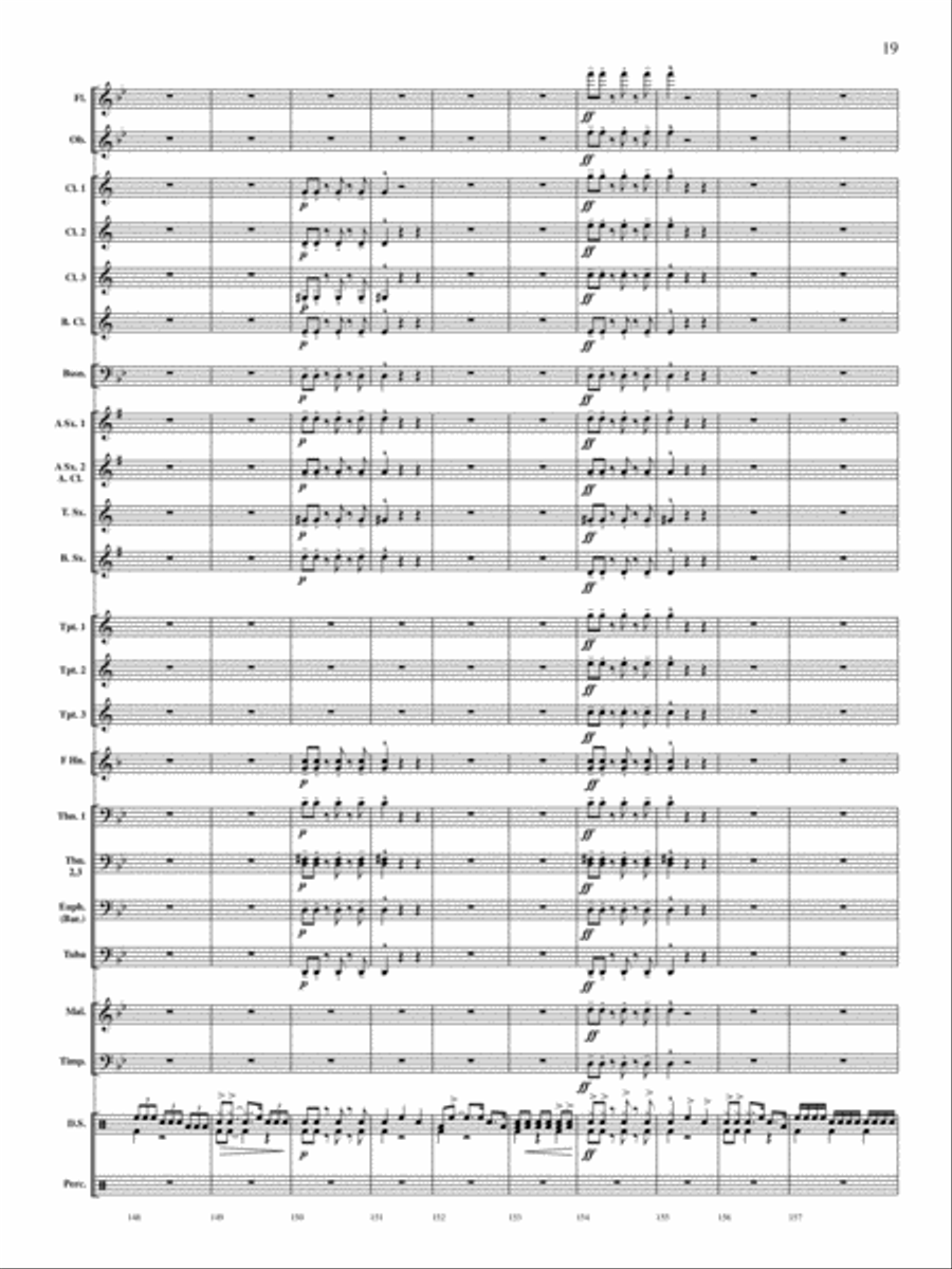 Concerto for Drum Set and Concert Band Concert Band scores gallery preview page 18