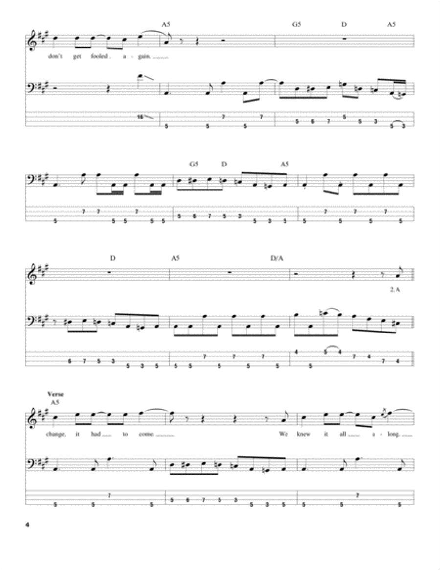 Won't Get Fooled Again Guitar Tablature scores gallery preview page 4