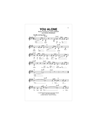 Book cover for You Alone