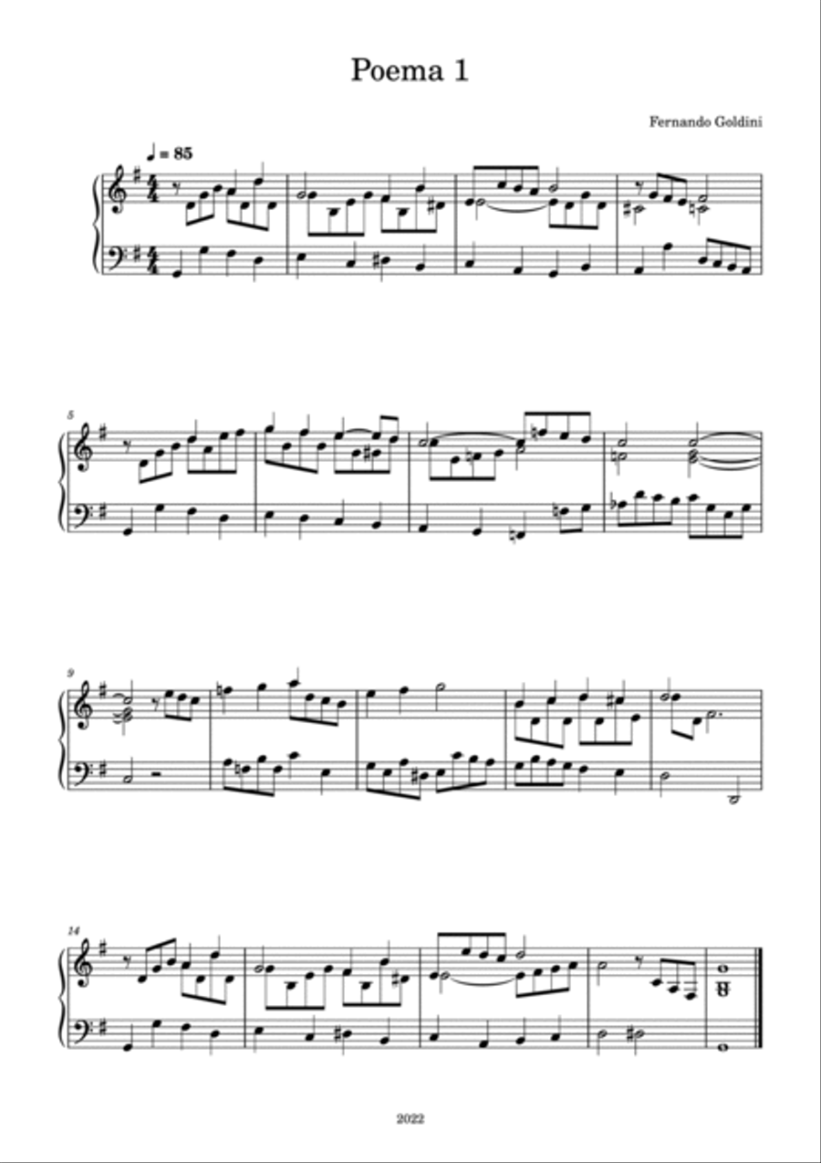 Cinco poemas para piano Piano scores gallery preview page 2