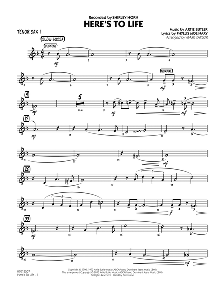 Here's To Life (Key: C minor) - Tenor Sax 1