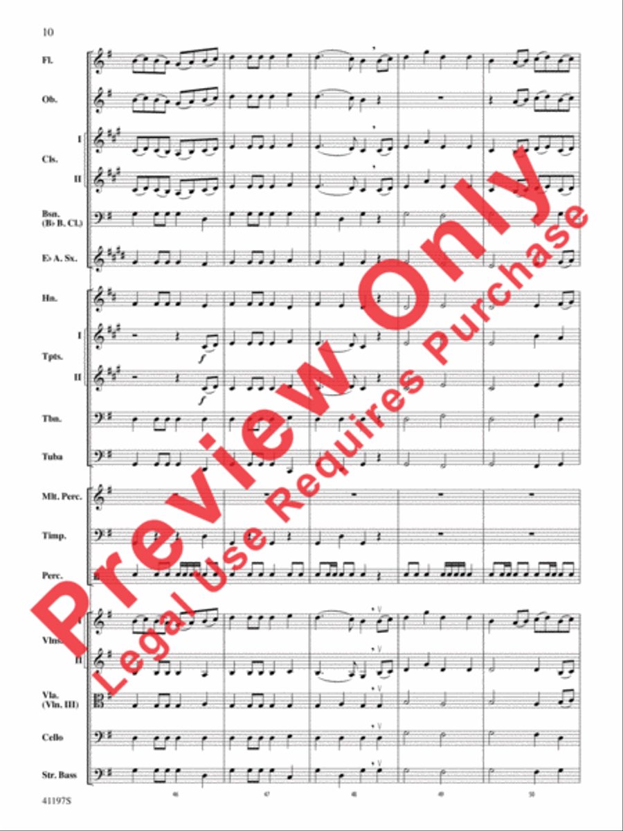 Fanfare Rondeau Full Orchestra scores gallery preview page 11