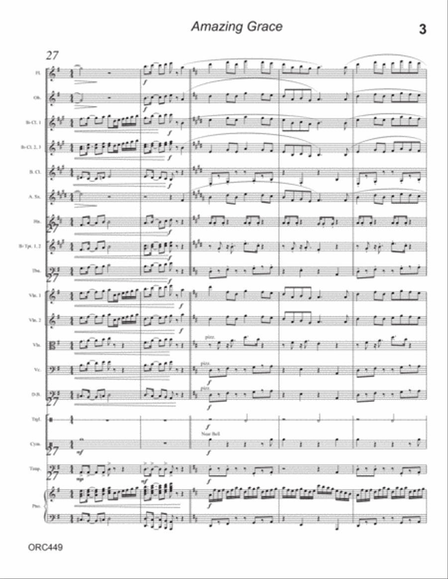 AMAZING GRACE.- Full Orchestra Full Orchestra scores gallery preview page 3