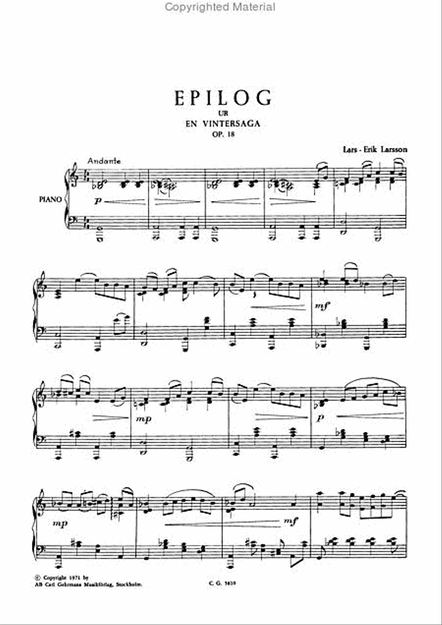 Epilog Epilog Piano Solo scores gallery preview page 2