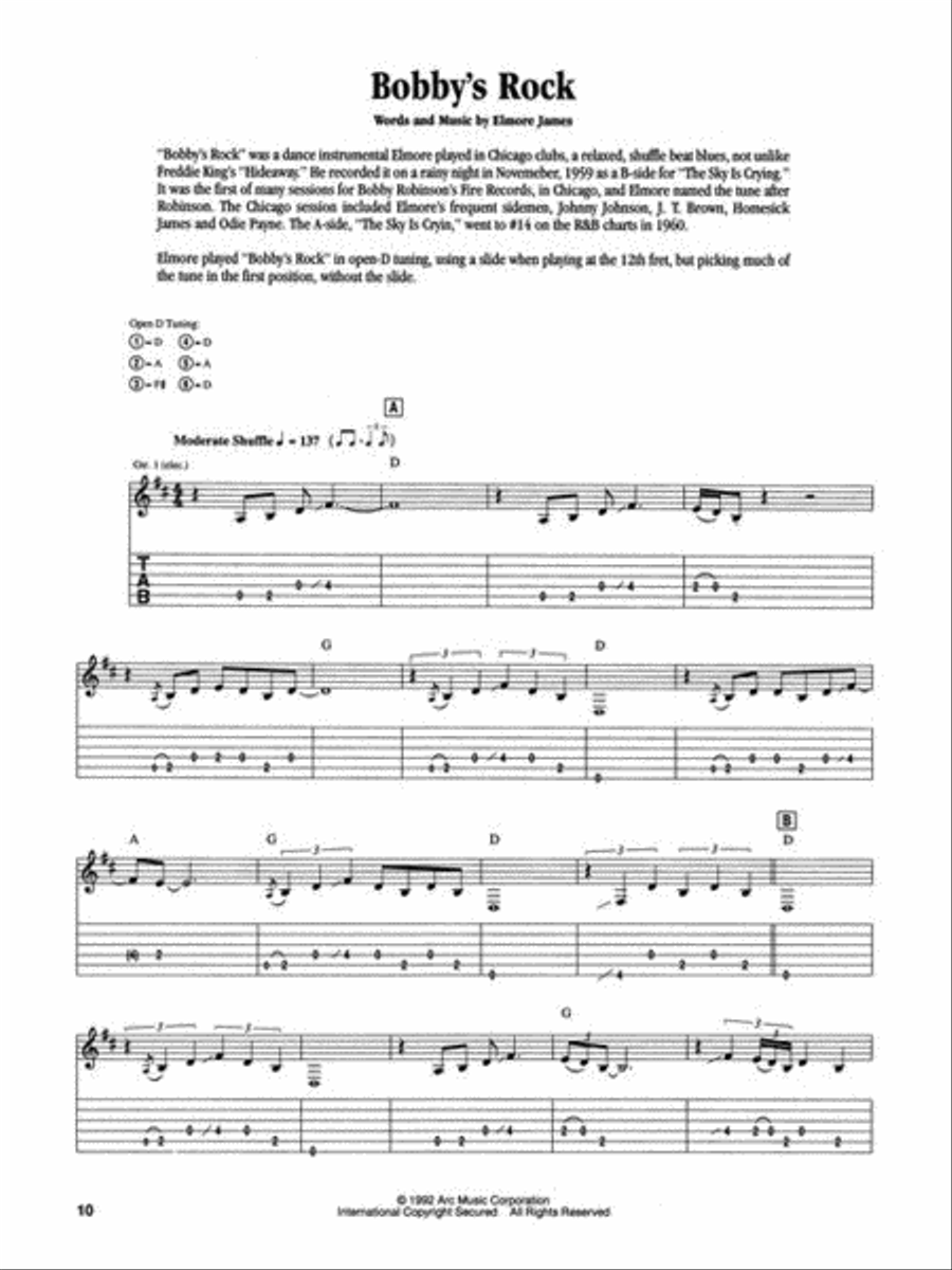 Elmore James – Master of the Electric Slide Guitar Electric Guitar scores gallery preview page 9