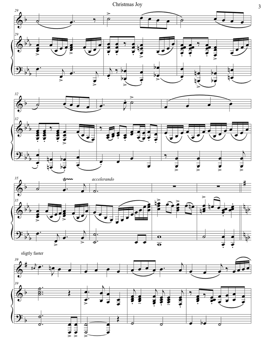 Christmas Joy - Medley of Five Joyous Christmas Carols B-Flat Clarinet scores gallery preview page 4
