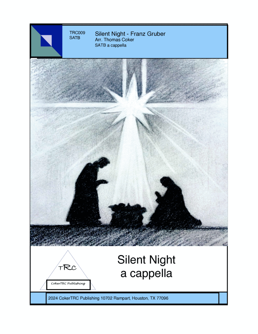 Silent Night a cappella 4-Part scores gallery preview page 1