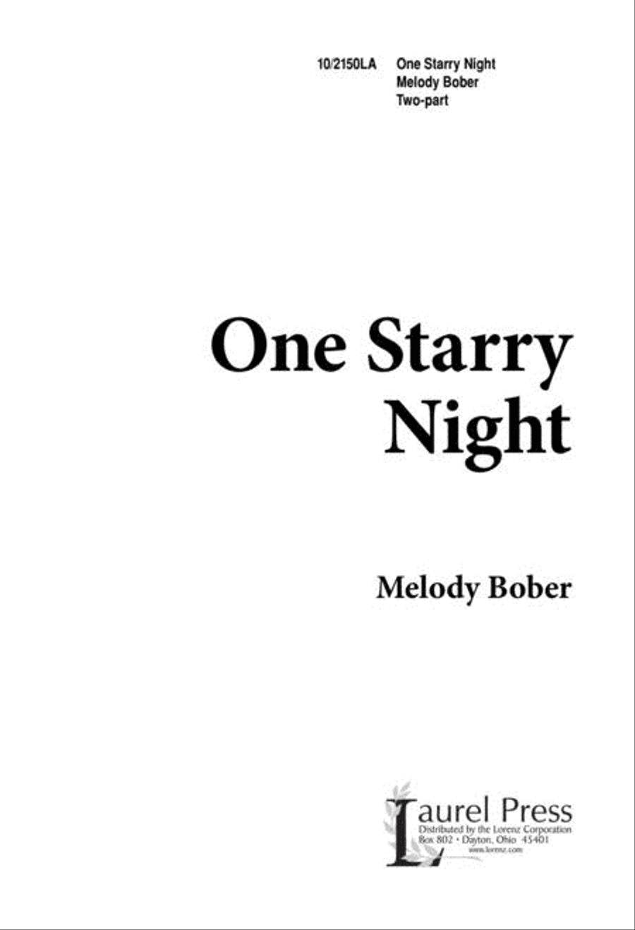 One Starry Night One Starry Night 2-Part scores gallery preview page 1