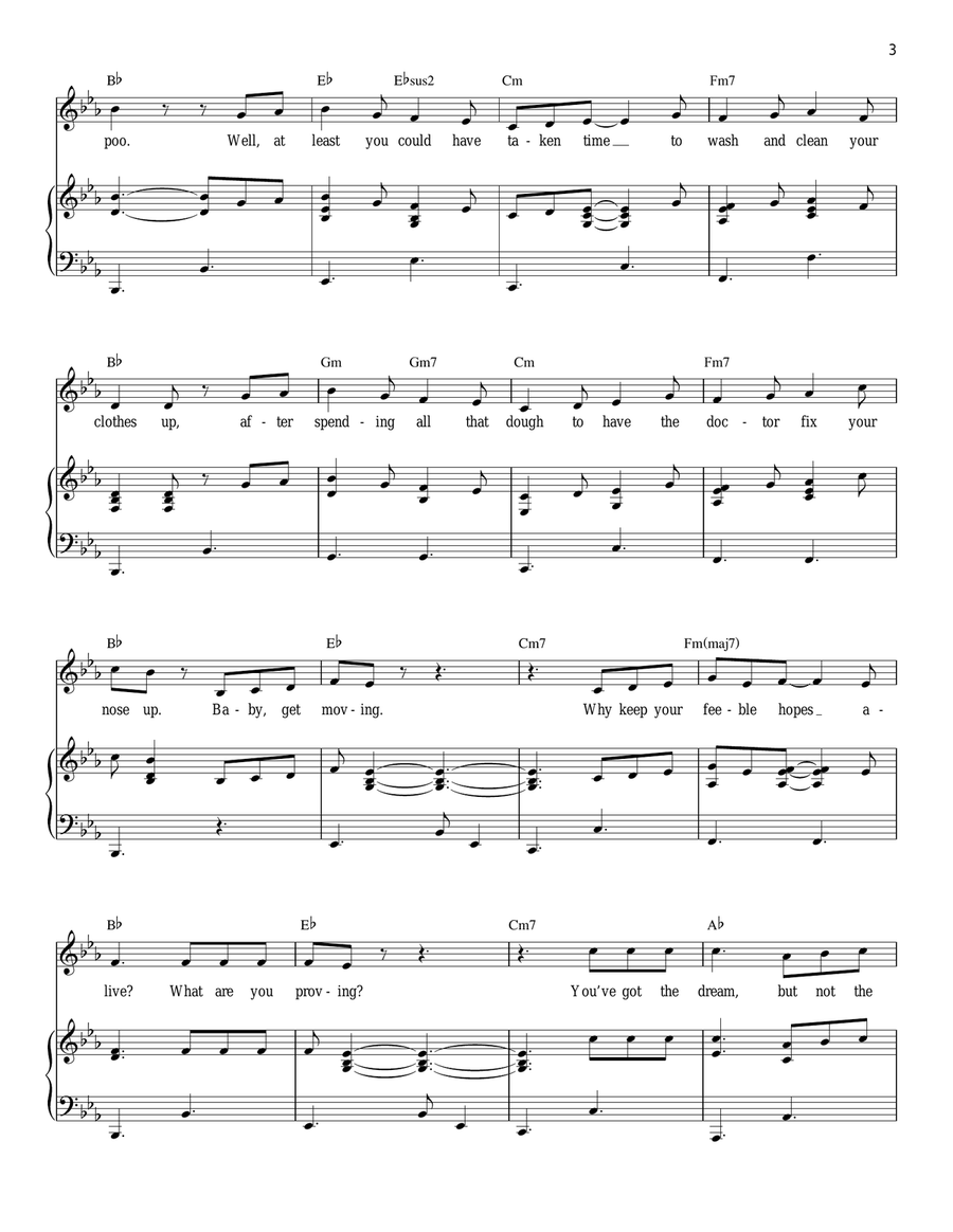 Beauty School Dropout (from Grease) Piano, Vocal scores gallery preview page 3